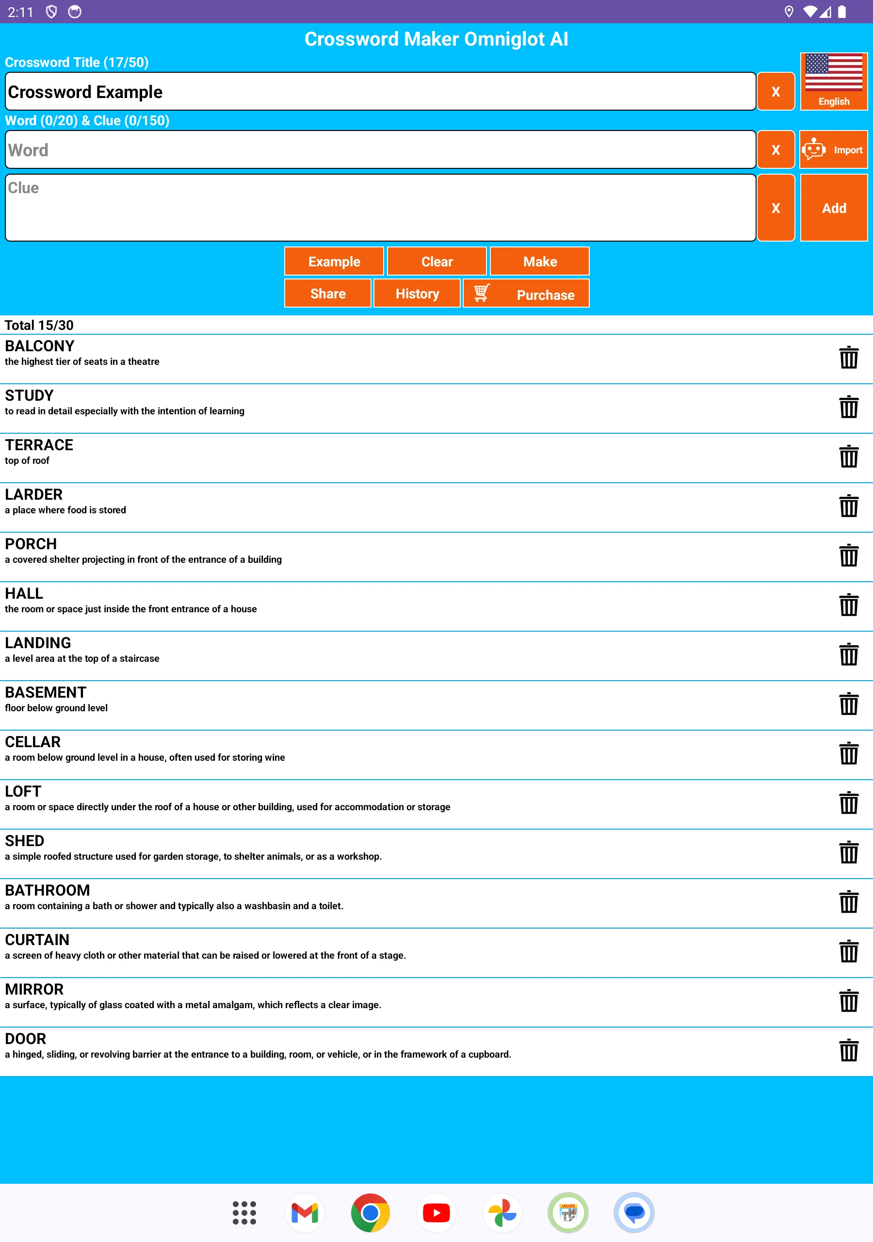 Crossword Maker Master screenshot