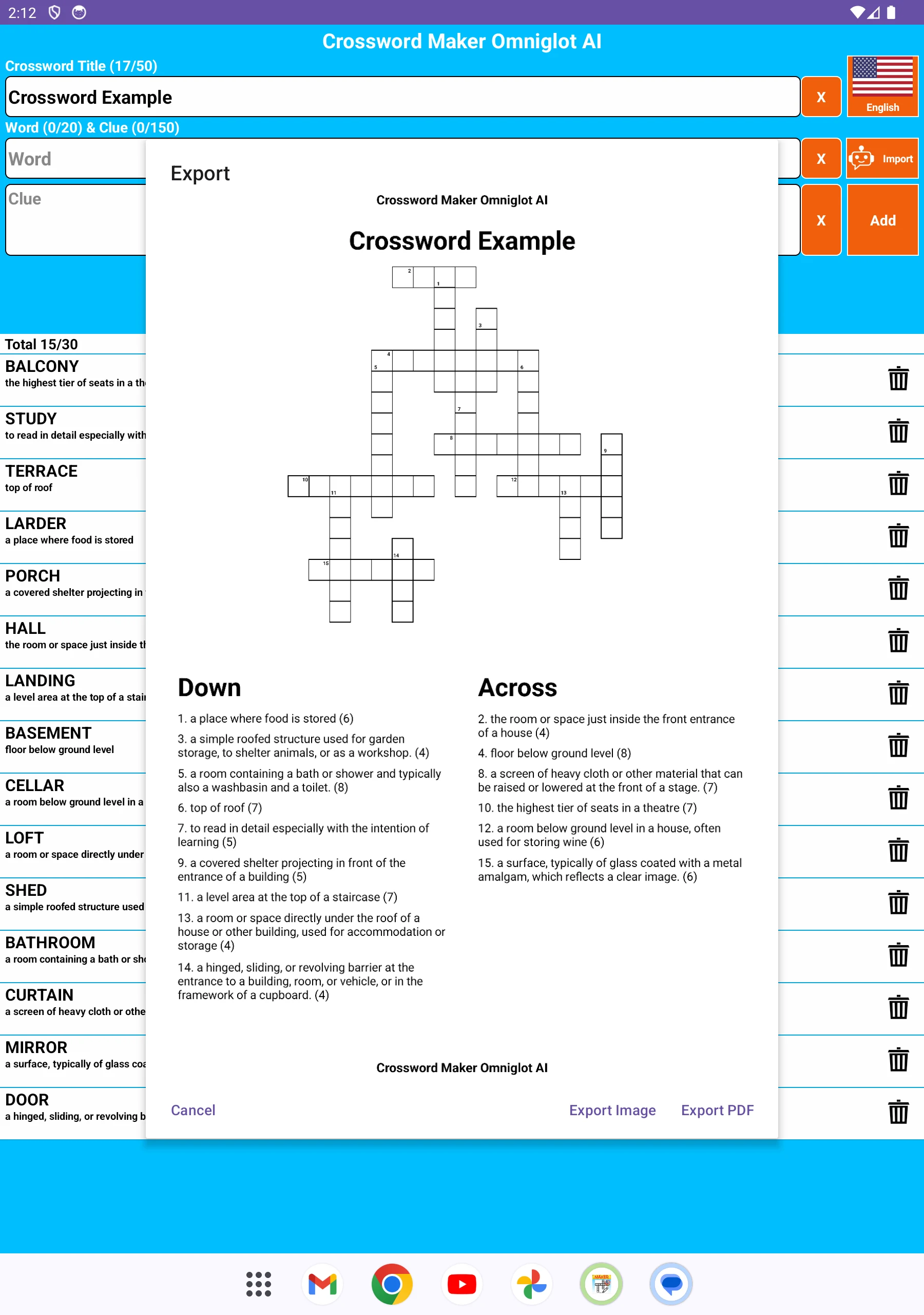 Crossword Maker Master screenshot