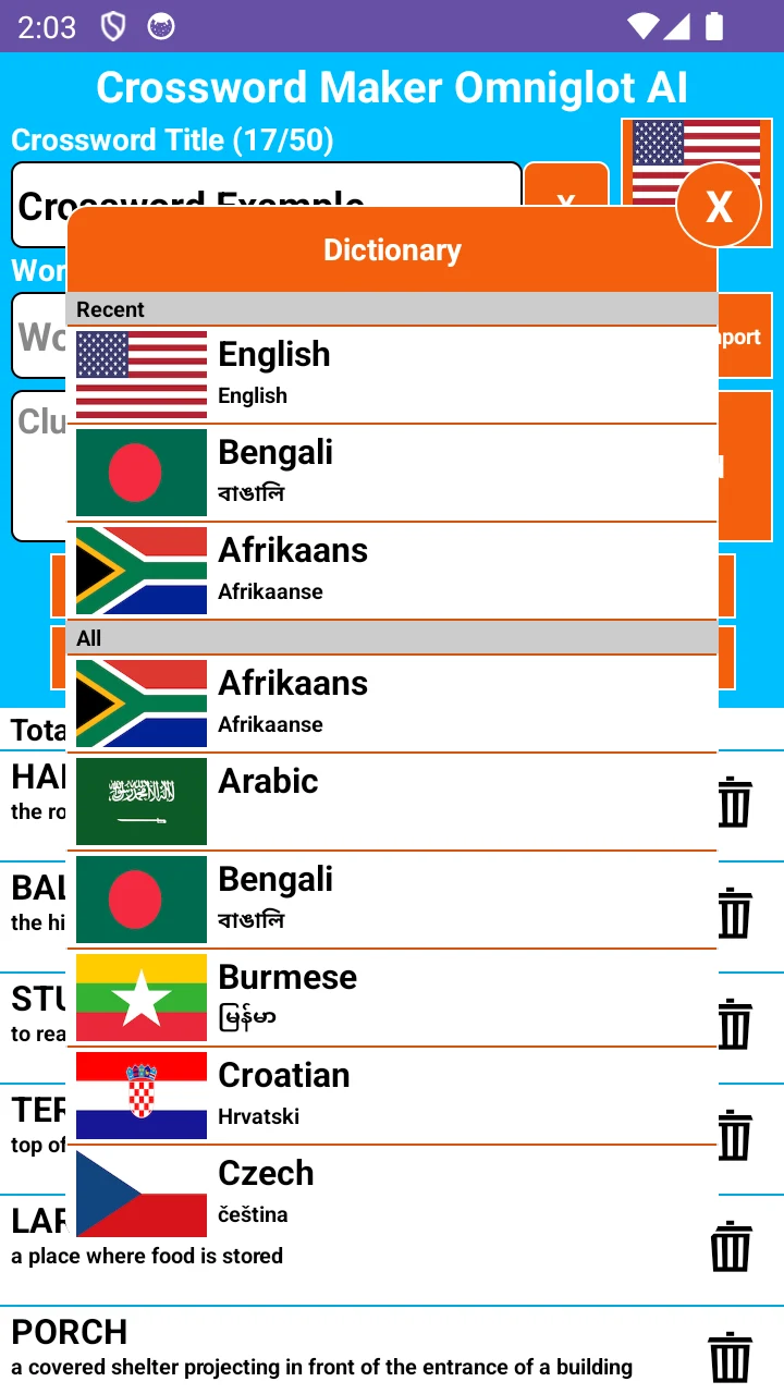 Crossword Maker Master screenshot